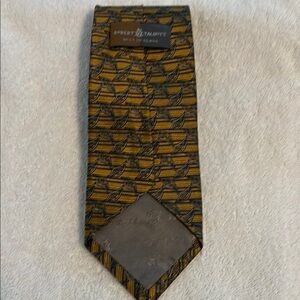 Robert Talbott Gold and Black Geometric Tie